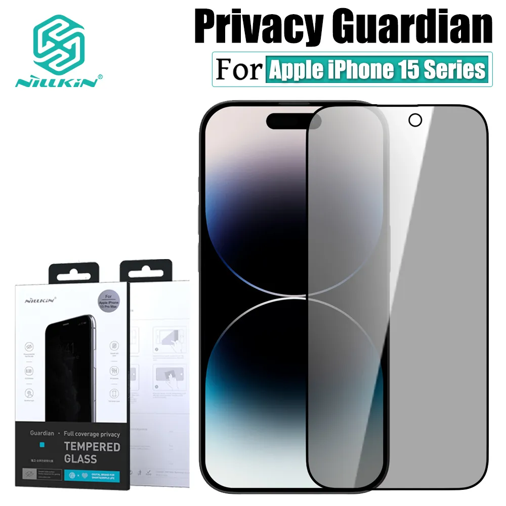 Ảnh Kính cường lực toàn màn hình NILLKIN cho iPhone 16e 15 Pro Max 14 Pro Max 13 12 Pro Max Bảo vệ quyền riêng tư Chống chói 9H Bảo vệ màn hình chống cháy nổ 1