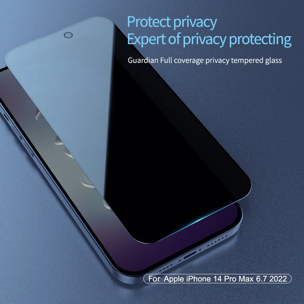 Ảnh Kính cường lực toàn màn hình NILLKIN cho iPhone 16e 15 Pro Max 14 Pro Max 13 12 Pro Max Bảo vệ quyền riêng tư Chống chói 9H Bảo vệ màn hình chống cháy nổ 2