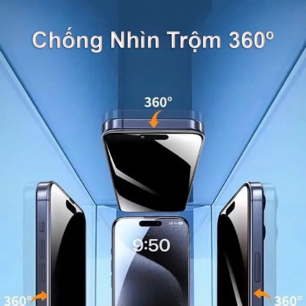 Ảnh Kính cường lực tự dán chống nhìn trộm 360 độ KINGKONG K360 có khung tự dán cho Iphone 11 12 13 14 15 16 Pro Plus Promax 4