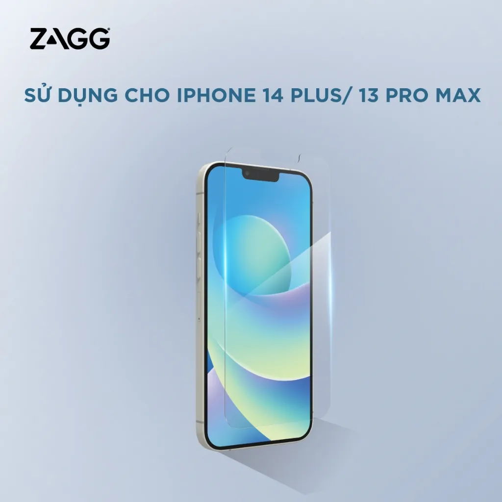 Ảnh Kính Cường Lực ZAGG GLASS, Bảo Vệ Mạnh Mẽ, Hạn Chế Va Đập, Trầy Xước dành cho iPhone X/XS/11Pro/13/14/15/16 2