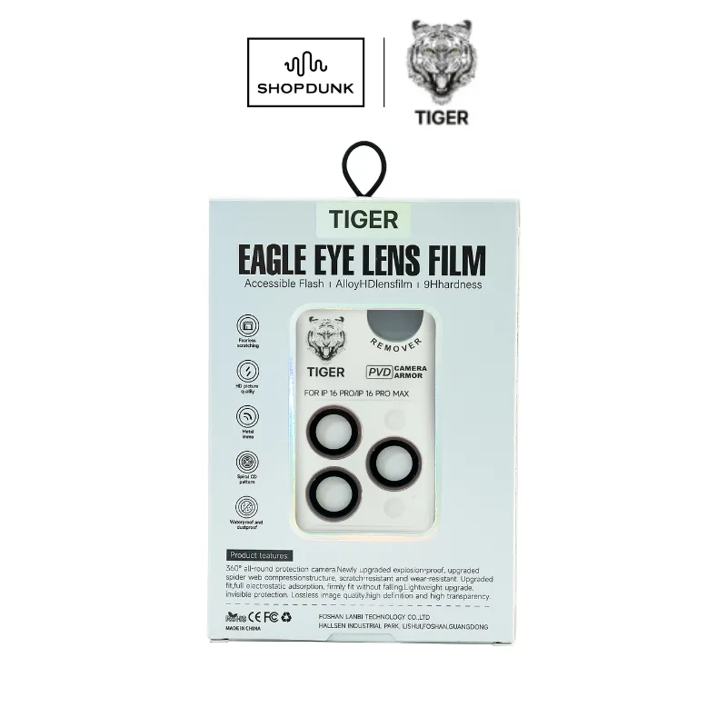 Ảnh Kính dán cường lực Tiger Camera Lens Protector cho iPhone 16 Pro/ 16 Pro Max 3