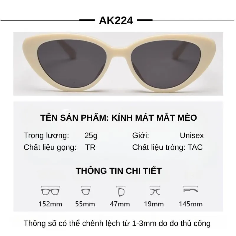 Ảnh Kính Mát Phân Cực Mắt Mèo Nam Nữ AORON Hot Trend 2025 Chất Liệu TR90 Bền Bỉ Chống Tia UV400 2