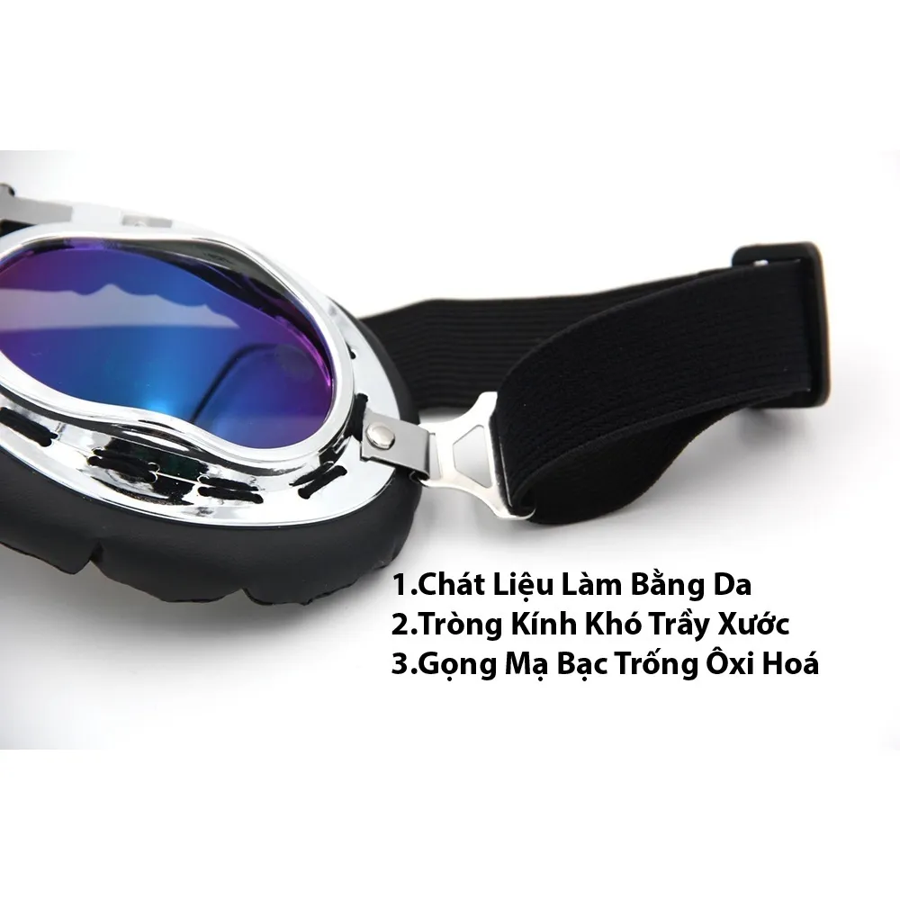 Ảnh Kính phi công mũ phượt GRO HELMET giá rẻ dùng cho mũ bảo hiểm 1/2 và nón bảo hiểm 3/4 chống tia uv chắn gió đẹp,bền, xịn 4
