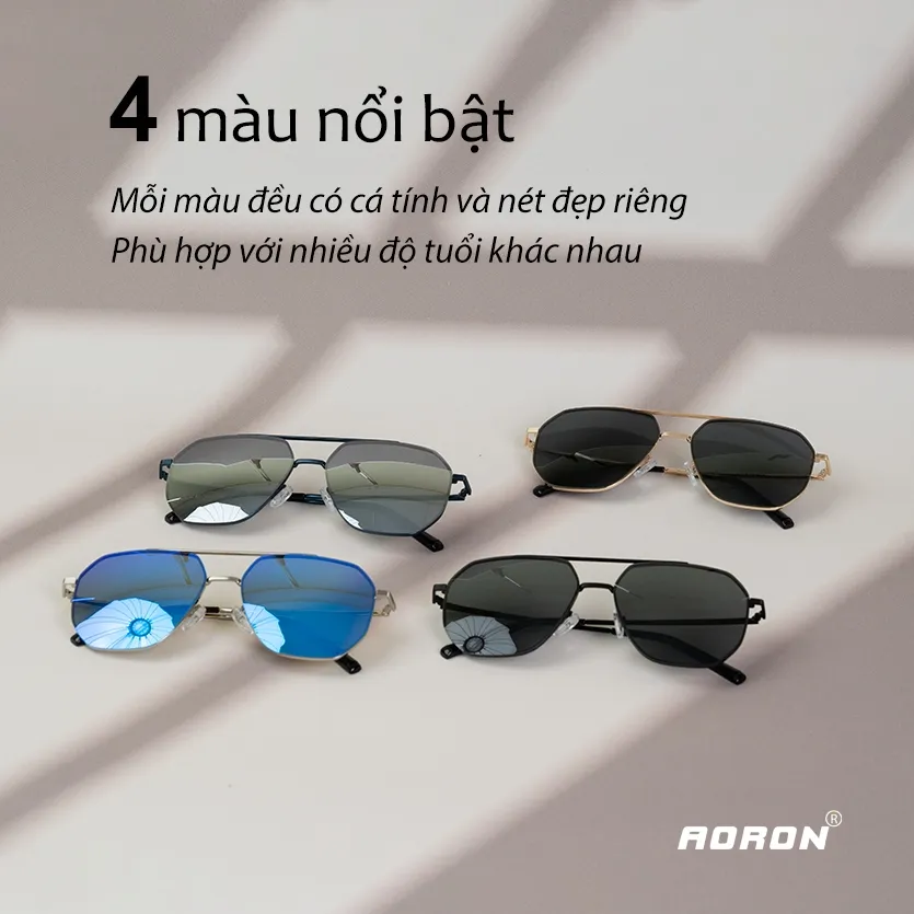 Ảnh Kính Râm Nam Phân Cực AORON Chống Tia UV400 Chống Chói Gọng Metal Cao Cấp Siêu Thời Trang Hàn Quốc AK062 3