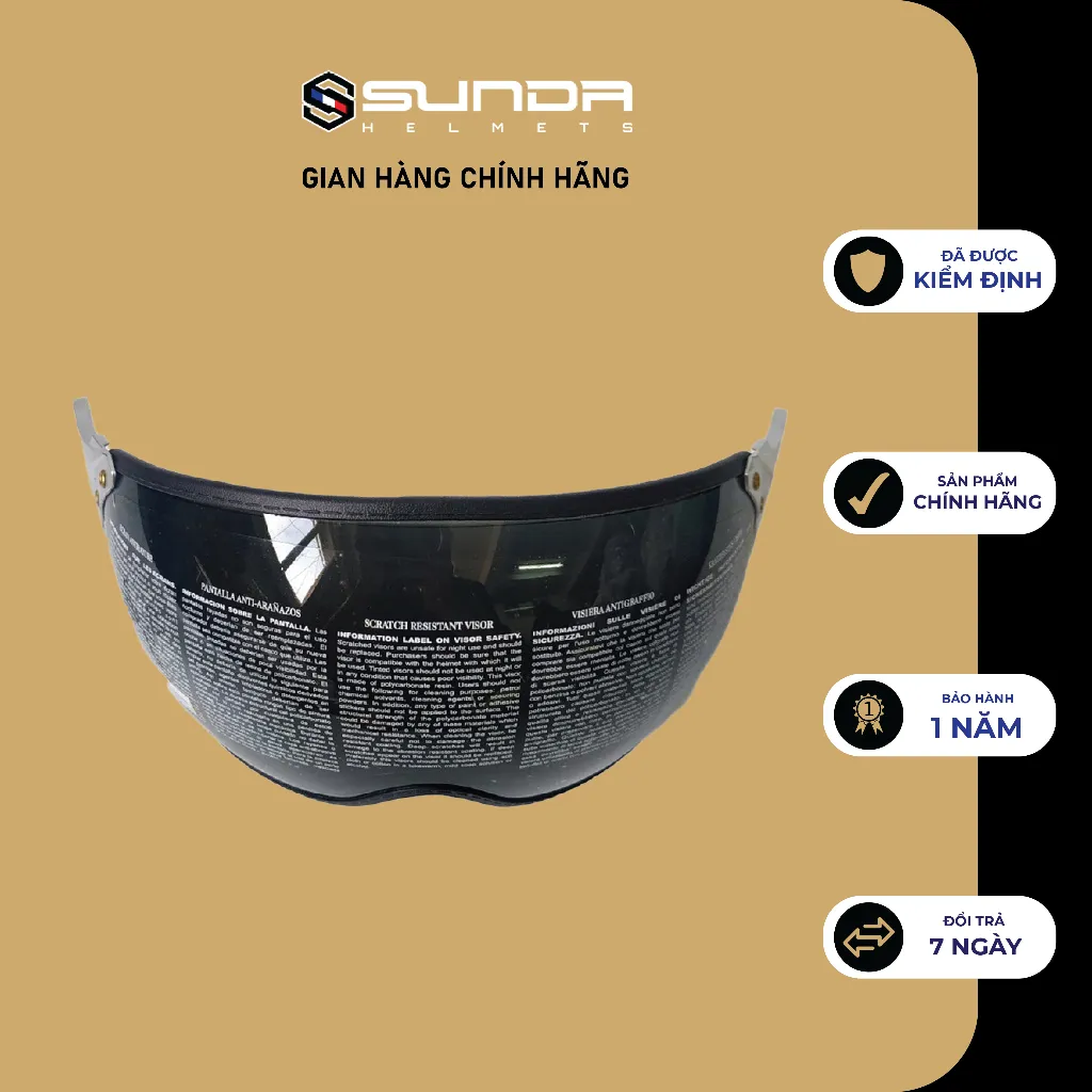 Ảnh Kính râm thay thế cho mũ bảo hiểm nửa đầu SUNDA 180B 1
