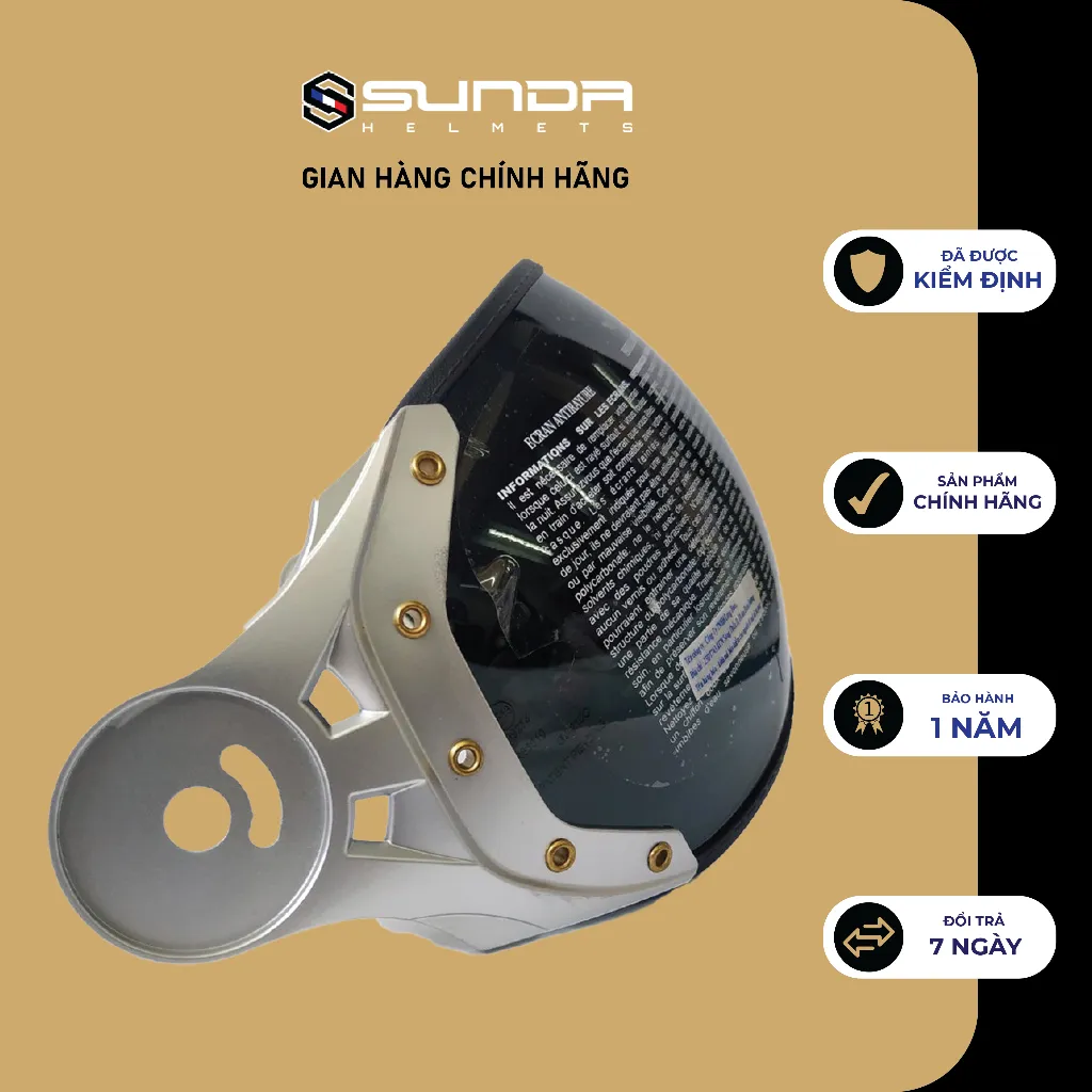 Ảnh Kính râm thay thế cho mũ bảo hiểm nửa đầu SUNDA 180B 2