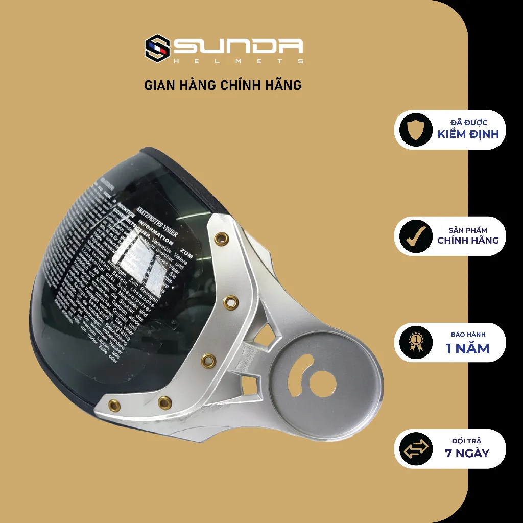 Ảnh Kính râm thay thế cho mũ bảo hiểm nửa đầu SUNDA 180B 3