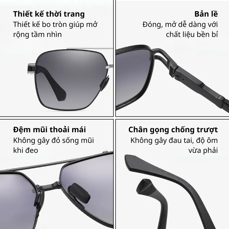 Ảnh Kính Râm Thời Trang Nam Nữ AORON Phân Cực Đổi Màu Chống Lóa Chống Tia Cực Tím UV Kiểu Dáng Thời Trang Nhiều Màu AK171 3