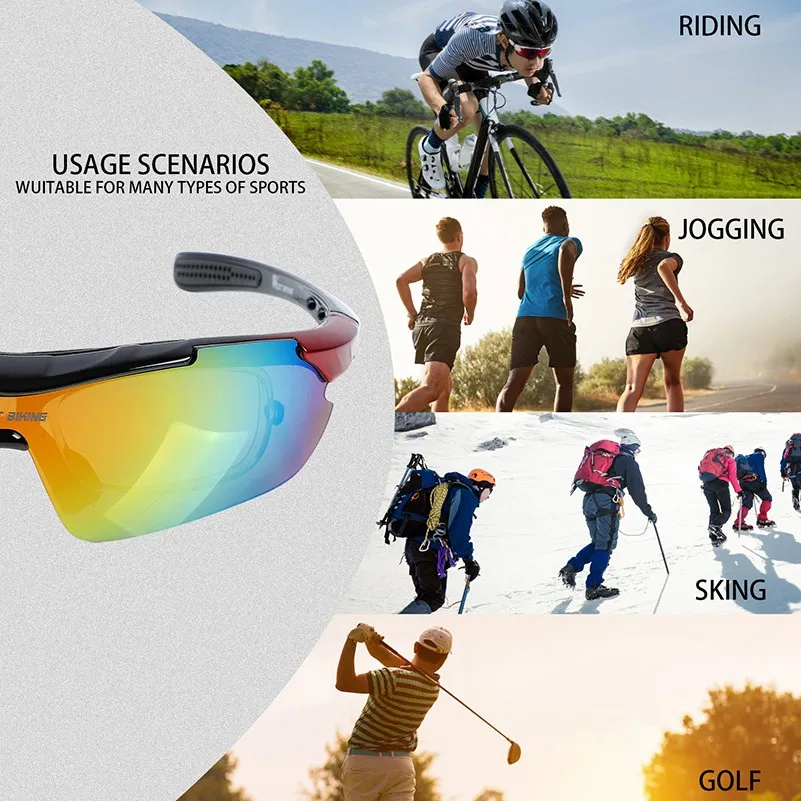 Ảnh Kính Râm WEST BIKING Chống Sương Phân Cực Gọng Mypia UV400 Bảo Vệ Mắt Dùng Khi Chạy 4