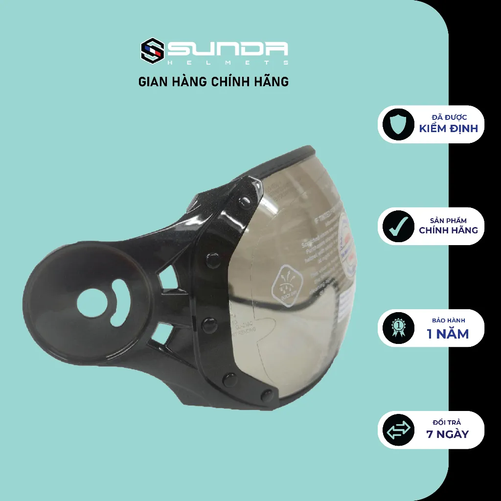 Ảnh Kính rời mũ bảo hiểm nửa đầu Sunda - nhiều màu 2