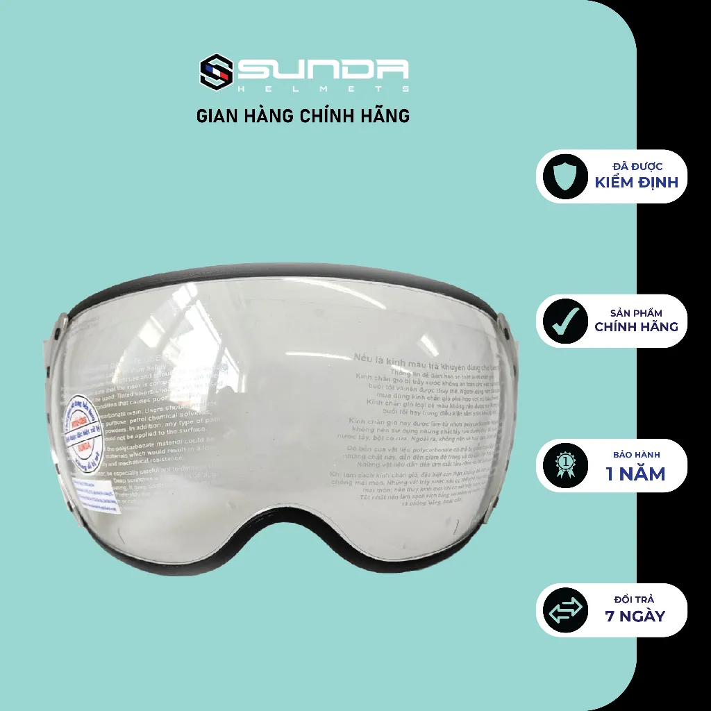 Ảnh Kính rời mũ bảo hiểm nửa đầu Sunda - nhiều màu 3