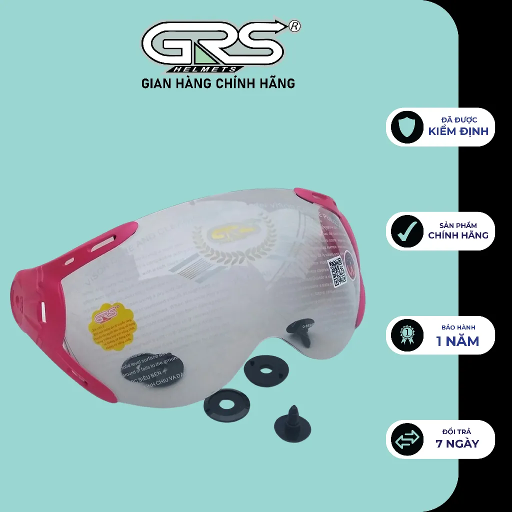 Ảnh Kính thay thế cho nón bảo hiểm nửa đầu GRS 3