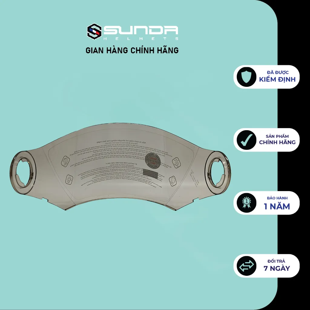 Ảnh Kính thay thế nón bảo hiểm SUNDA 617 - kính màu trà 1