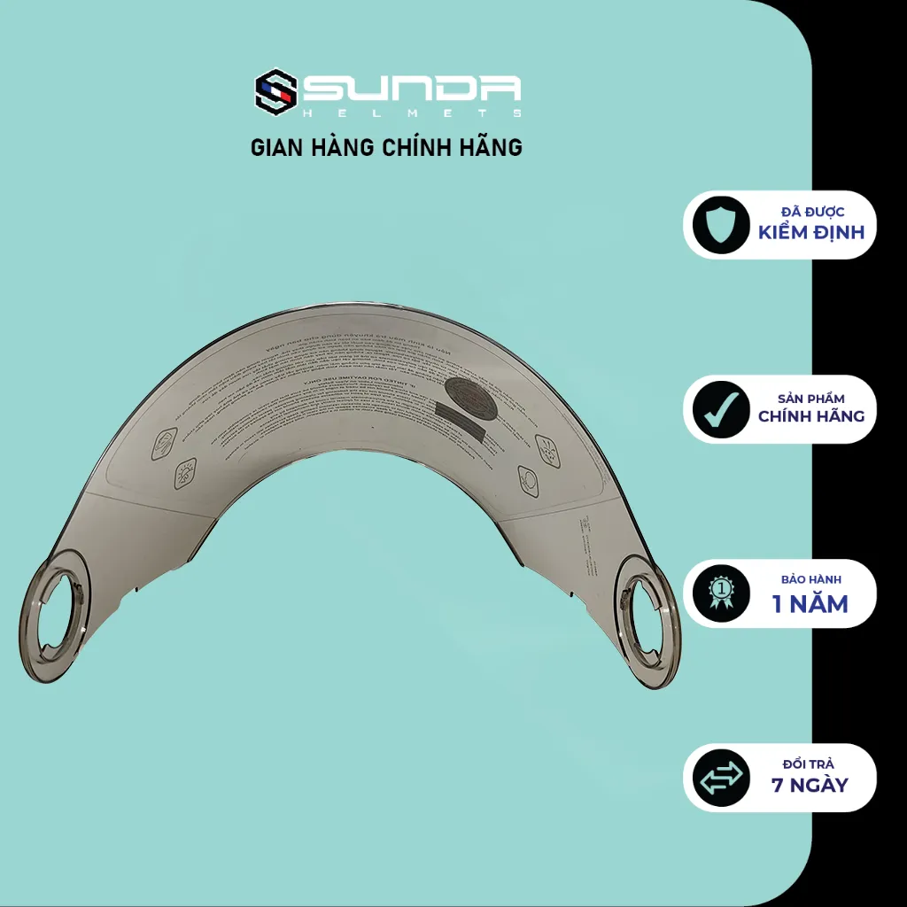 Ảnh Kính thay thế nón bảo hiểm SUNDA 617 - kính màu trà 2