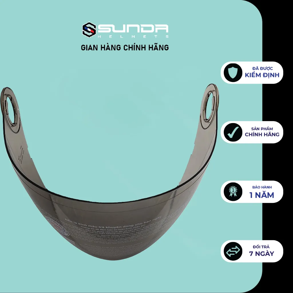 Ảnh Kính thay thế nón bảo hiểm SUNDA 617 - kính màu trà 3