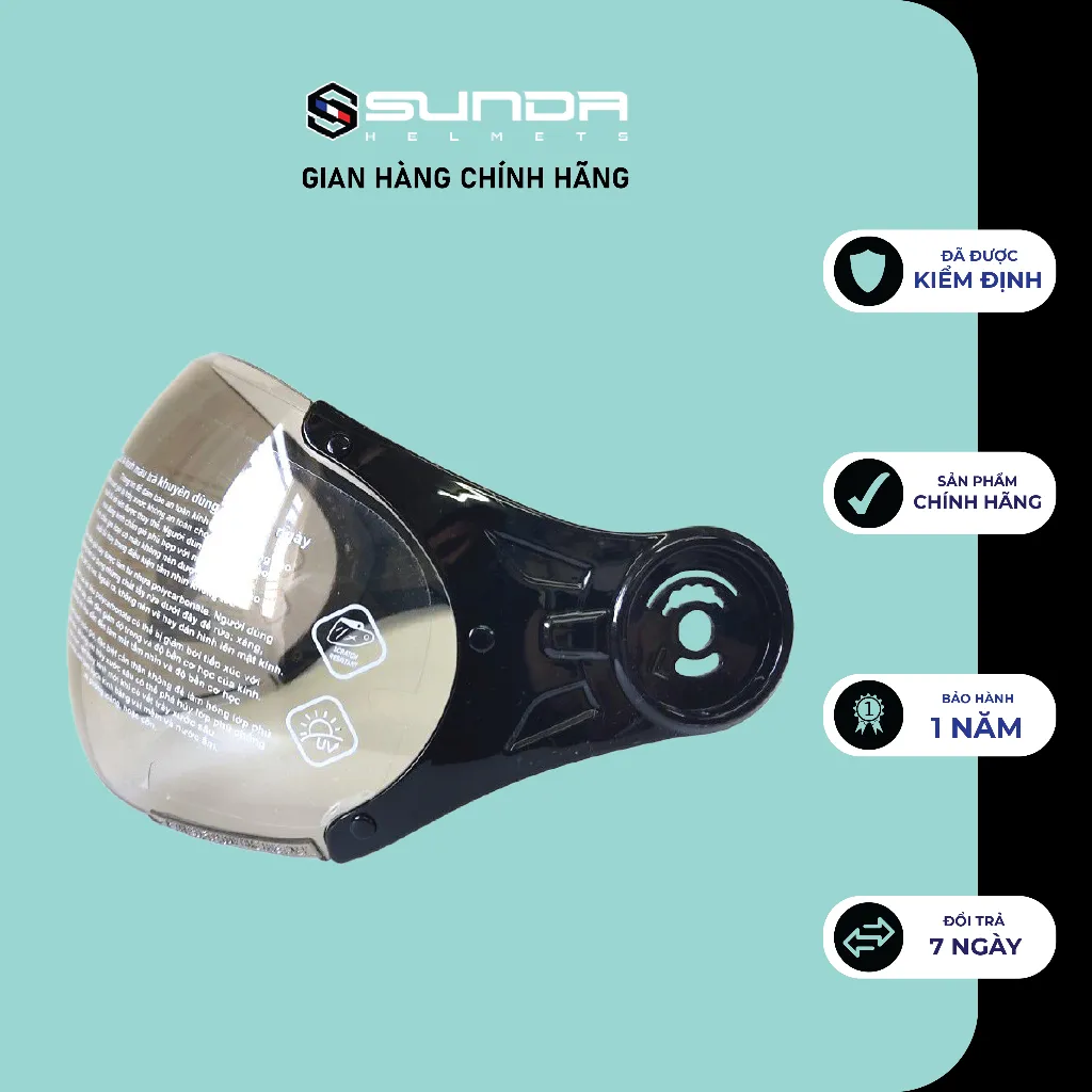 Ảnh Kính thay thế nón bảo hiểm Sunda 136 Sunda 133 Sunda 137 - Hàng chính hãng 1