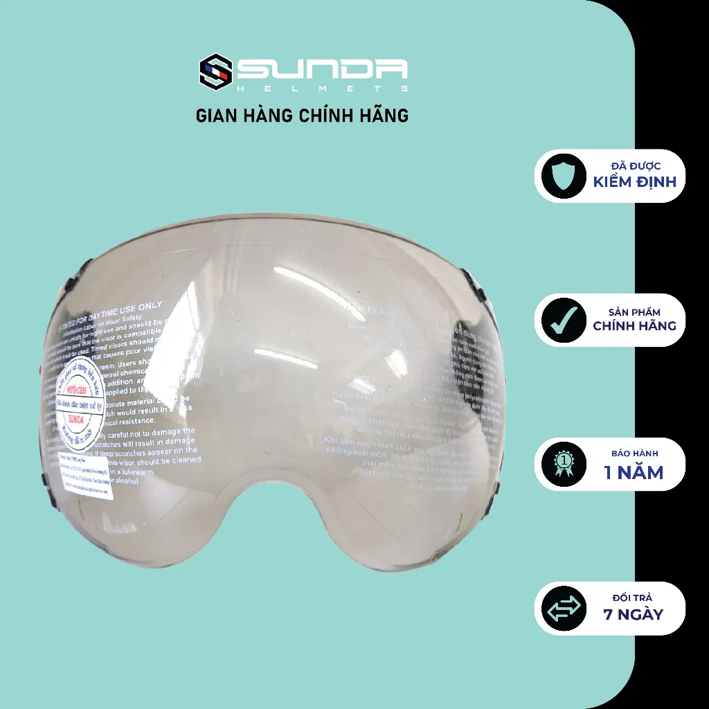 Ảnh Kính thay thế nón bảo hiểm Sunda 136 Sunda 133 Sunda 137 - Hàng chính hãng 2