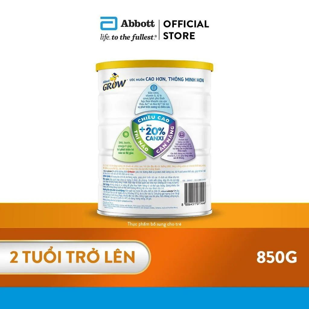 Ảnh [KOL LIVE] Sữa bột Abbott Grow 2+ 850g 2
