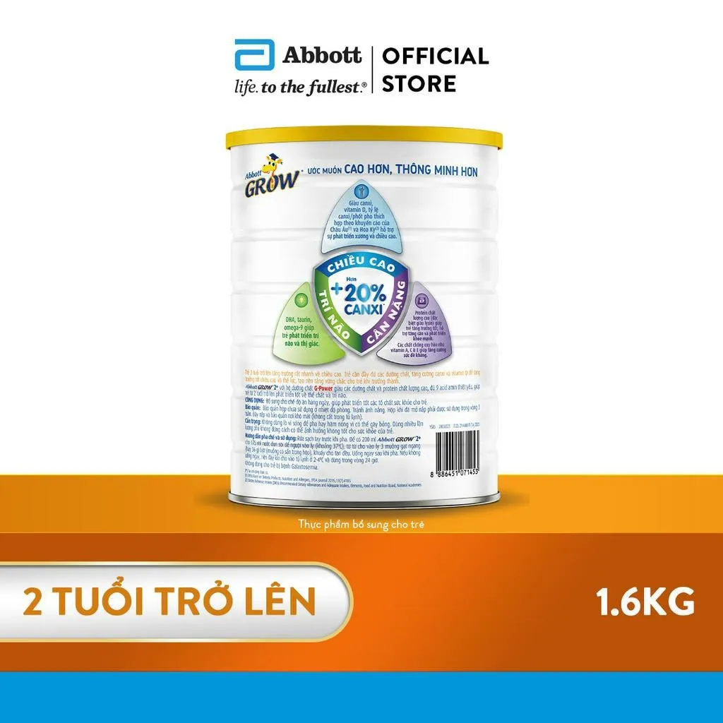 Ảnh [KOL LIVE] Sữa bột Abbott Grow 2+ 1.6kg 2
