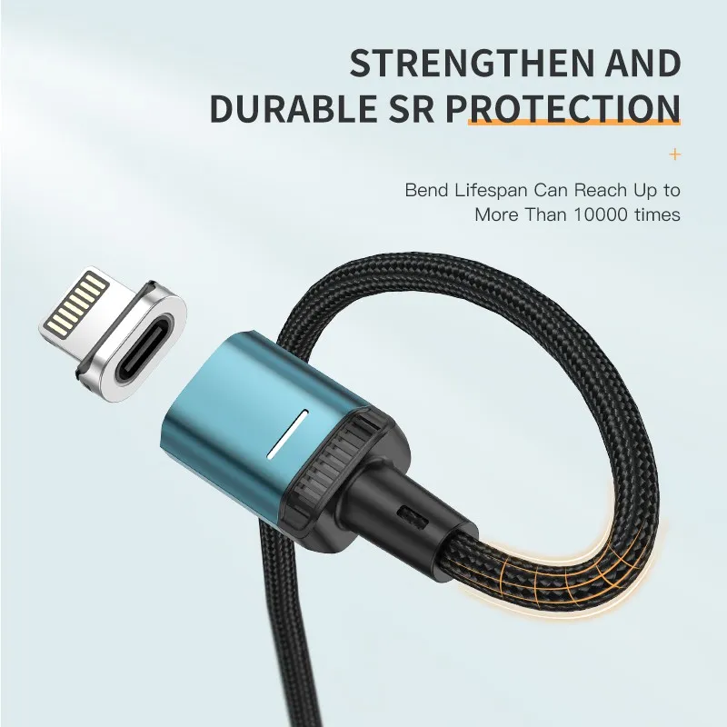 Ảnh Kuulaa Cáp Từ Tính 3 Trong 1 Loại C USB C 3A Sạc Nhanh Cho Điện Thoại Thông Minh Cáp Micro Lightning Cho iPhone Android 3