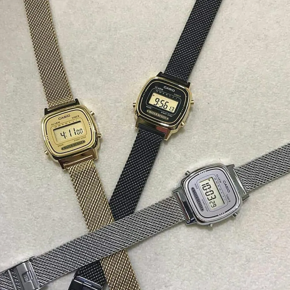 Ảnh LA670WA Đồng hồ Casio nữ chính hãng dây kim loại bảo hành điện tử 1 năm Pin trọn đ 3