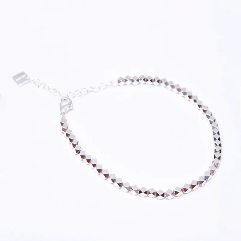Ảnh Lắc tay Julius Cao cấp Hàn Quốc JSB084 (màu Bạc) hạt giác cạnh lấp lánh 1