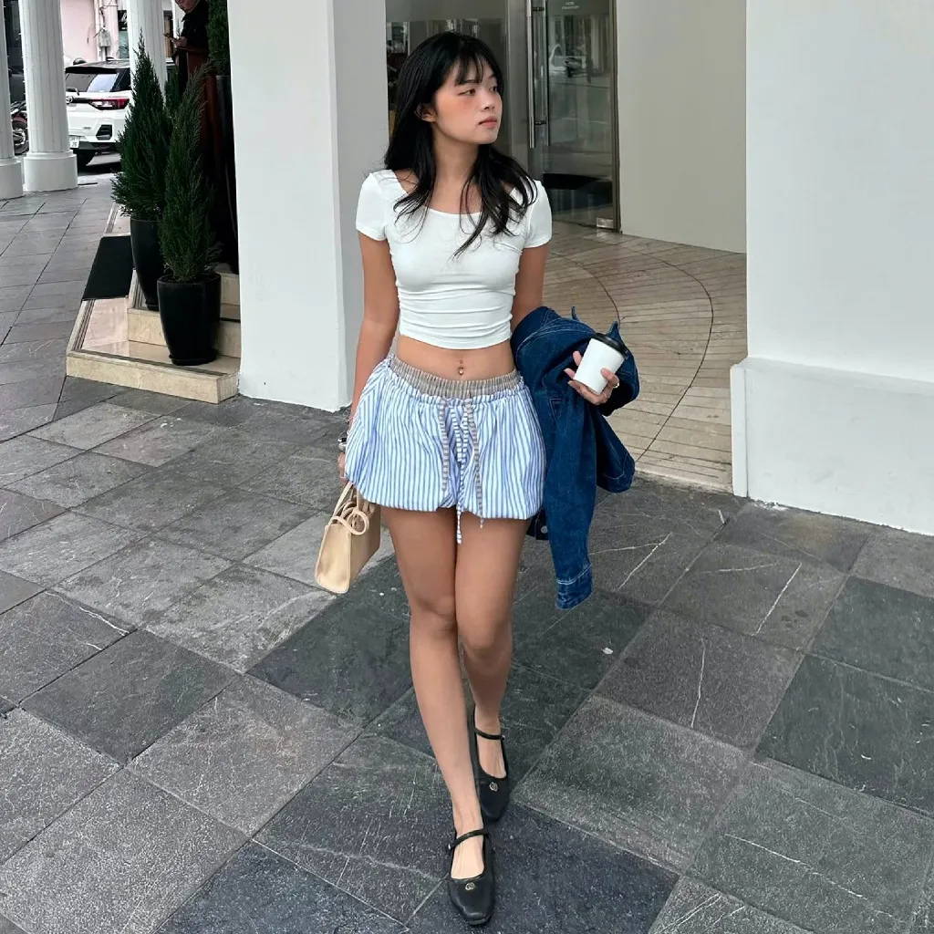 Ảnh làminapparel - MIXED WAIST PUMPKIN SHORTS 2