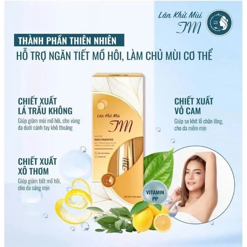 Ảnh Lăn Khử Mùi TM Giúp Làm Thơm Khử Mùi Hôi Vùng Nách,Ngăn Ngừa Sự Phát Triển Của Vi Khuẩn Gây Mùi 1