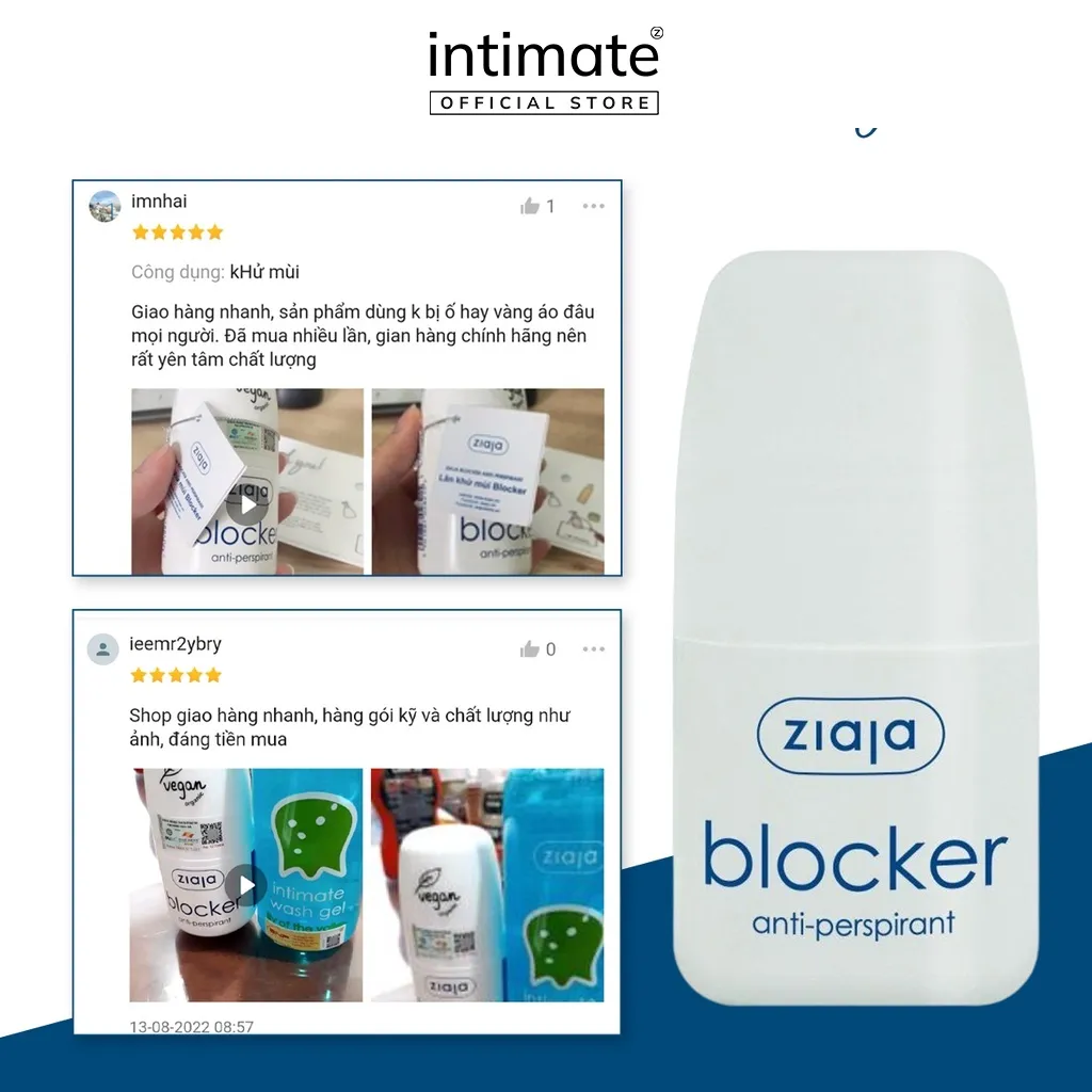 Ảnh Lăn Nách Khử Mùi Kiểm Soát Mồ Hôi Blocker Anti-perspirant ZIAJA Giúp Dưỡng Ẩm, Thẩm Thấu Hoàn Toàn 60ml 3