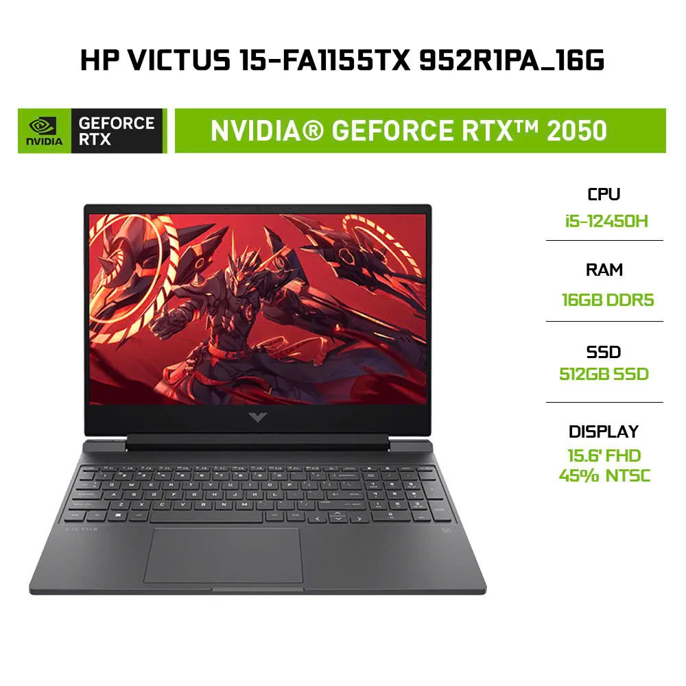 Ảnh Laptop HP Victus 15-fa1155TX 952R1PA_16G i5-12450H | GeForce RTX™ 2050 4GB | 16GB | 512GB | 15.6' FHD 144Hz 1