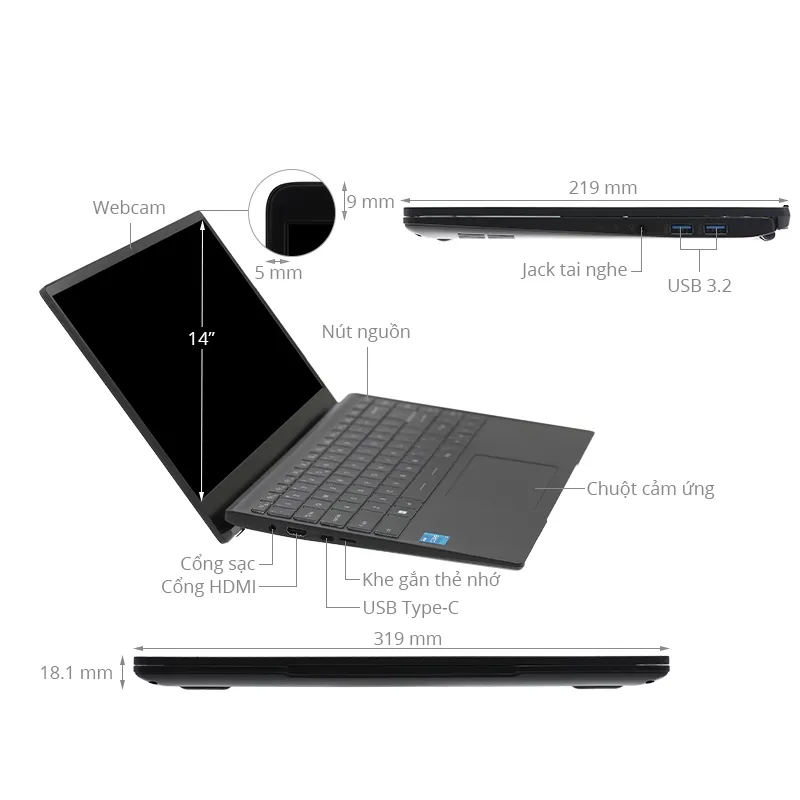 Ảnh Laptop MSI Modern 14 C12MO-660VN (Intel Core i5-1235U | 16GB | 512GB | 14 inch FHD | Win 11) 4