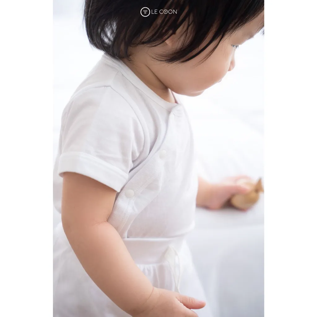 Ảnh LE COON | Bộ Đồ Bodysuit Cúc Bấm Vạt Chéo | Vải COOL mỏng mát | 0-12 tháng 3