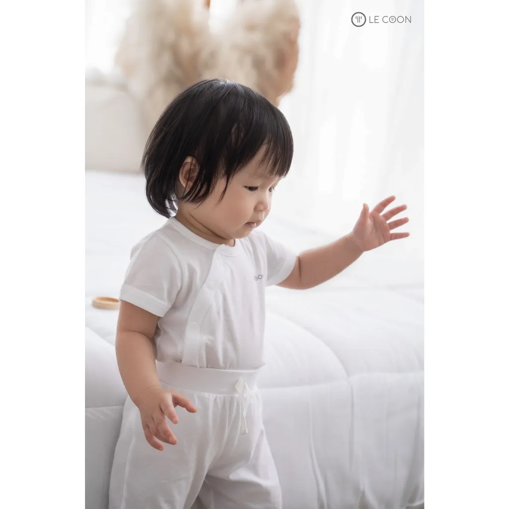 Ảnh LE COON | Bộ Đồ Bodysuit Cúc Bấm Vạt Chéo | Vải COOL mỏng mát | 0-12 tháng 4