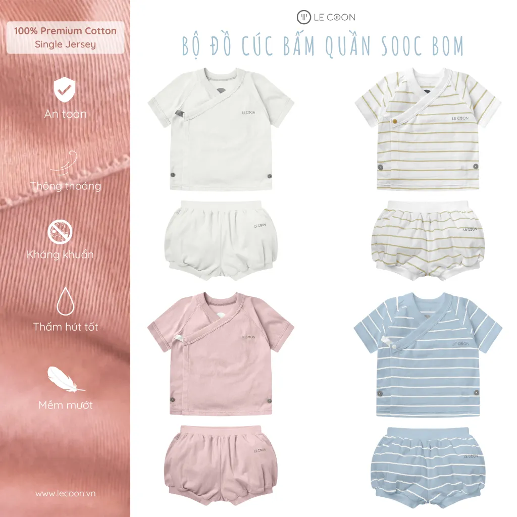Ảnh LE COON | BỘ ĐỒ CÚC BẤM QUẦN BOM | COOL | 0 - 3 tuổi 1