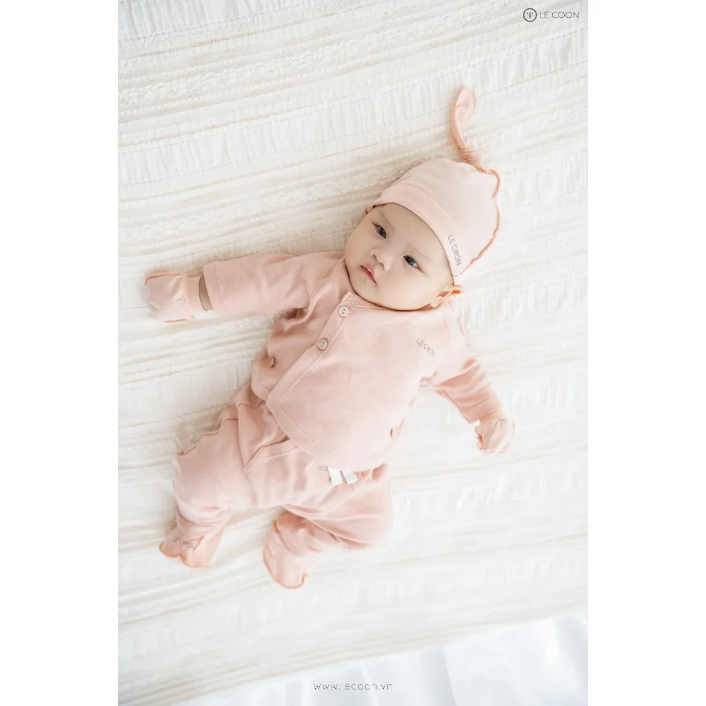 Ảnh LE COON | Bộ Đồ Vạt Chéo Túi Bụng | COMFY | 0-12 tháng 2