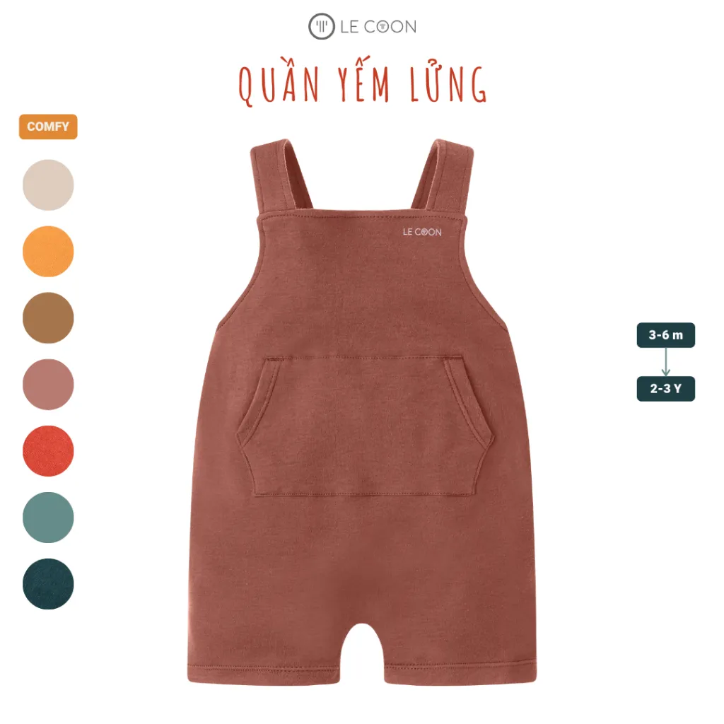 Ảnh LE COON | Quần Yếm Lửng | COMFY | 3 tháng-3 tuổi 3