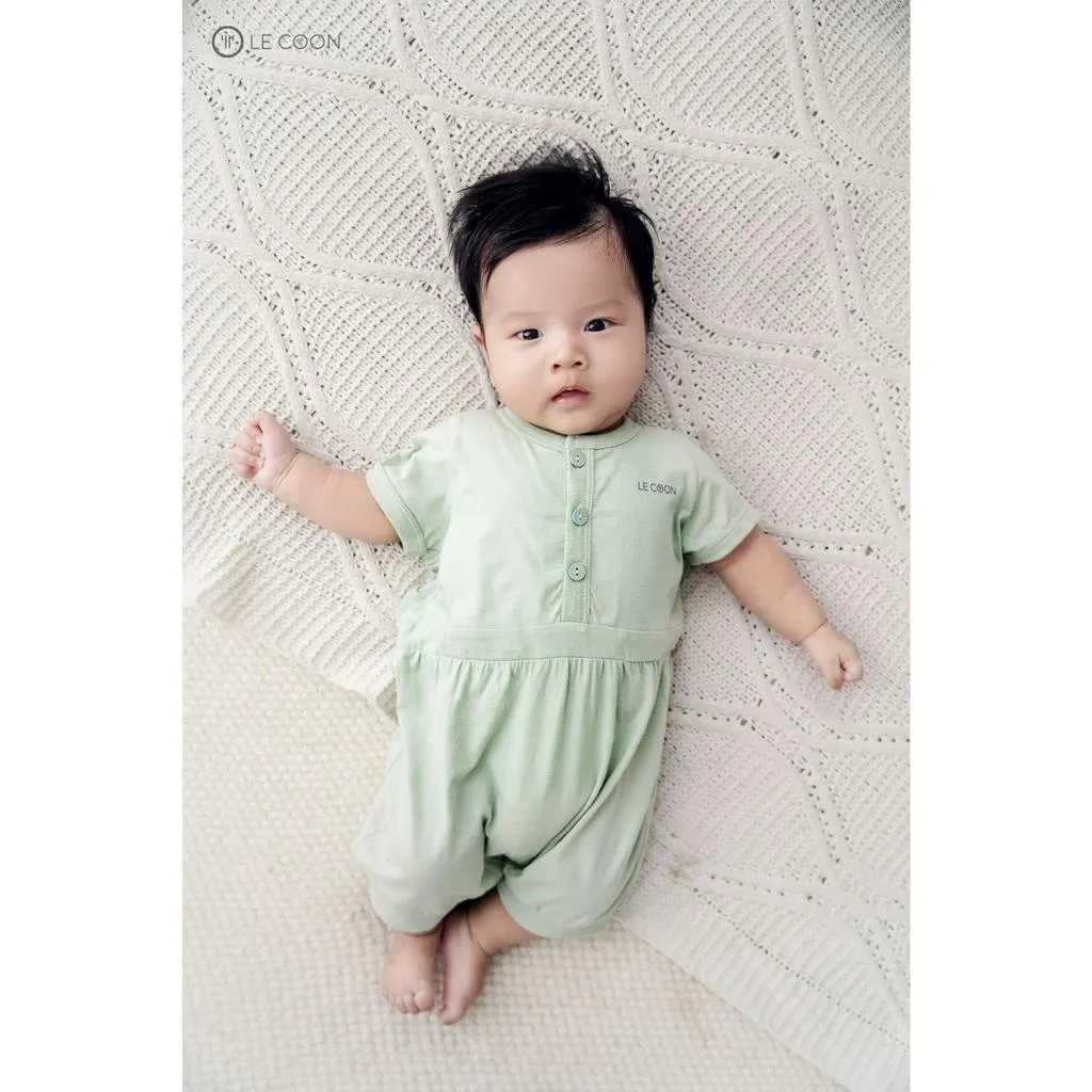 Ảnh LE COON | Romper Cổ Trụ Cúc Giữa | COOL | 3 -18 tháng 1