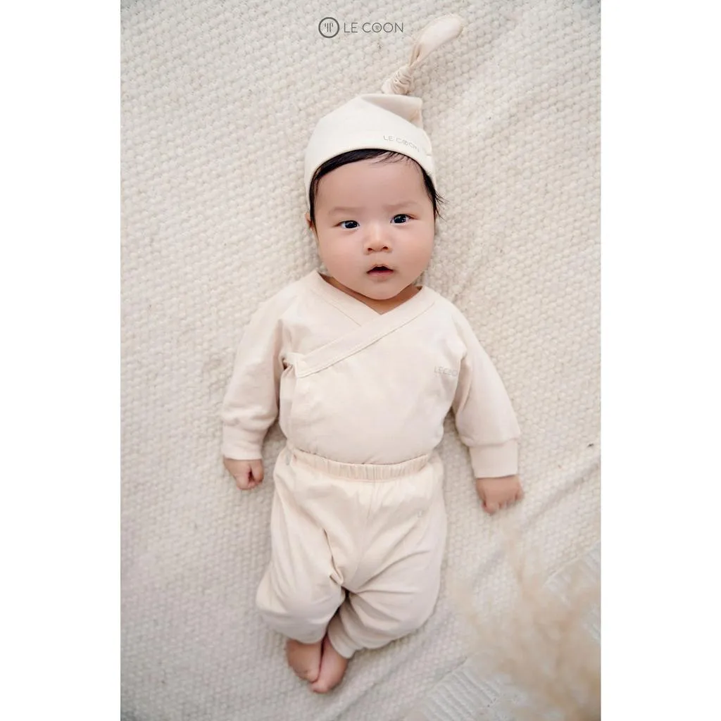 Ảnh LE COON | Set Mũ Knotted, Bao Tay, Bao Chân | Vải COOL mỏng mát | Newborn 3