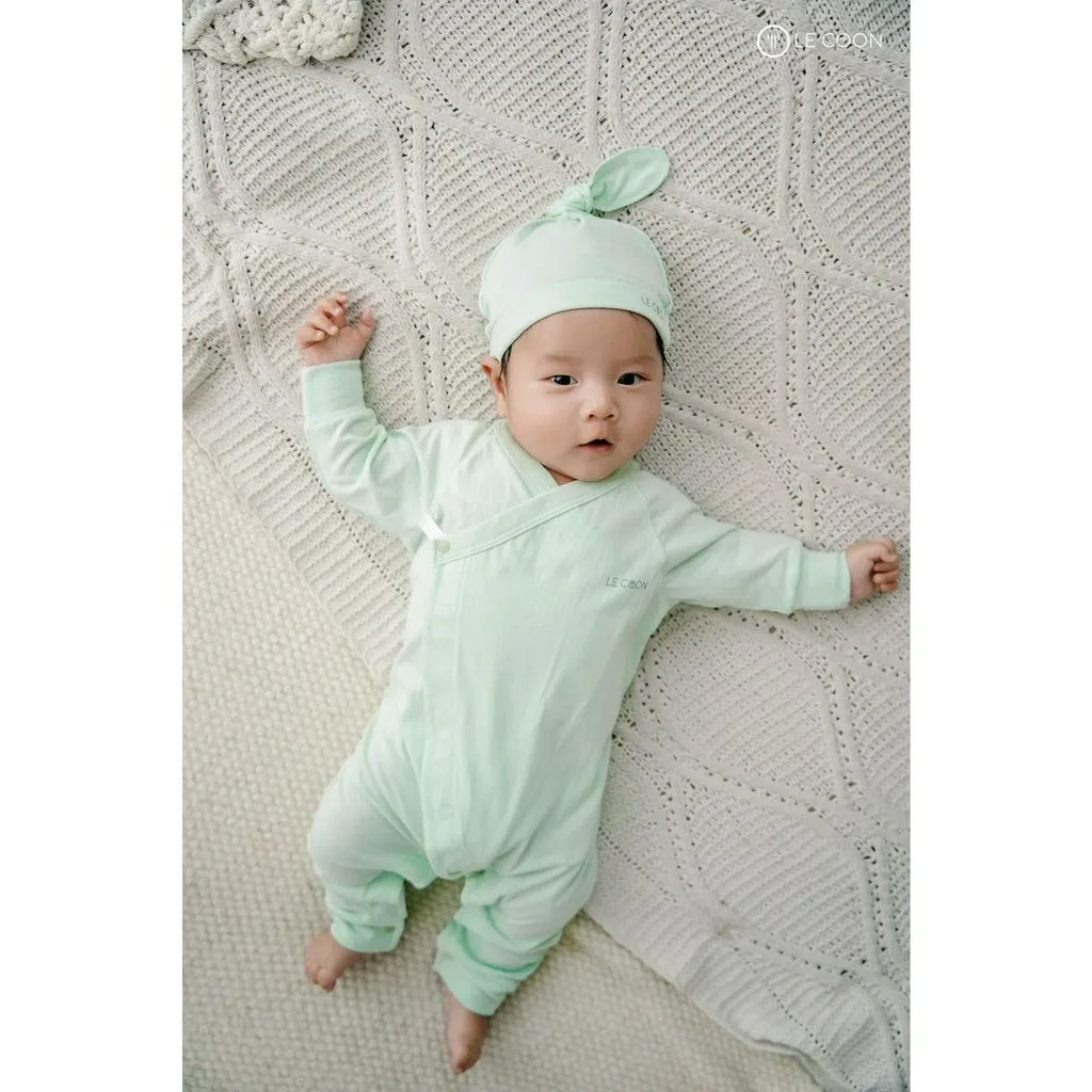 Ảnh LE COON | Set Mũ Knotted, Bao Tay, Bao Chân | Vải COOL mỏng mát | Newborn 4