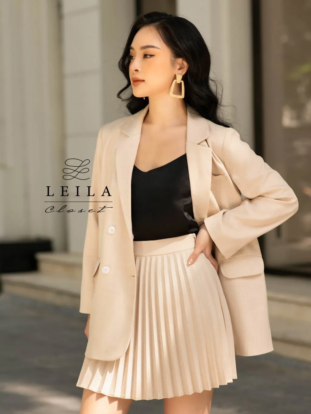 Ảnh LEILA CLOSET | Chân váy thiết kế Gina xếp li, kèm belt 2