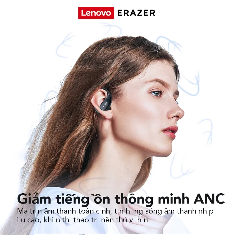 Ảnh Lenovo ER XT80 Pro AI bị lỗi Tai nghe Bluetooth ANC khử tiếng ồn thông minh kết cấu tần số thấp Tai nghe không dây IPX5 tai nghe thể thao chống nước 3