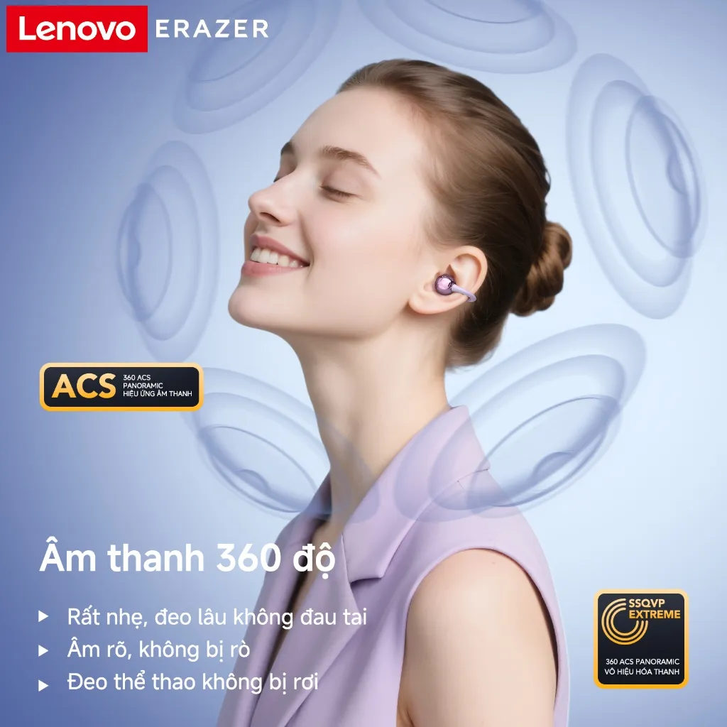 Ảnh Lenovo ERAZER XF36 AI tai nghe phiên dịch tai nghe bluetooth V6.0 Khử ồn thông minh HD Chất lượng âm thanh tai nghe không dây 4