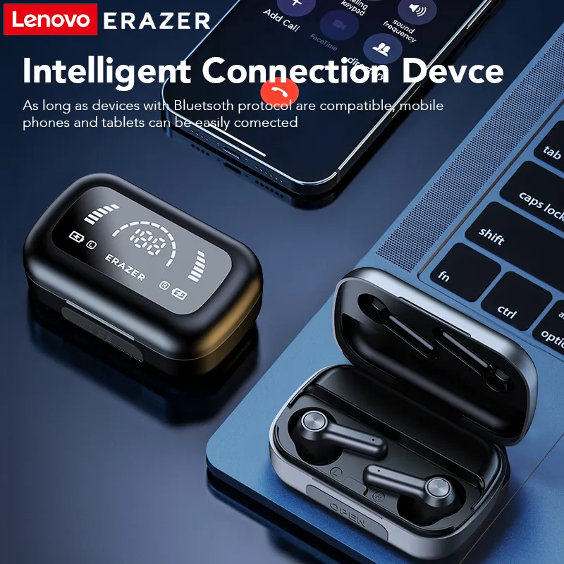Ảnh Lenovo ERAZER XP11Tai nghe bluetooth không dây TWS  Nhét Tai Thiết kế gương Earphone Giảm Tiếng Ồn thanh nổi Hi-Fi Chờ Dài 1200mAh 3