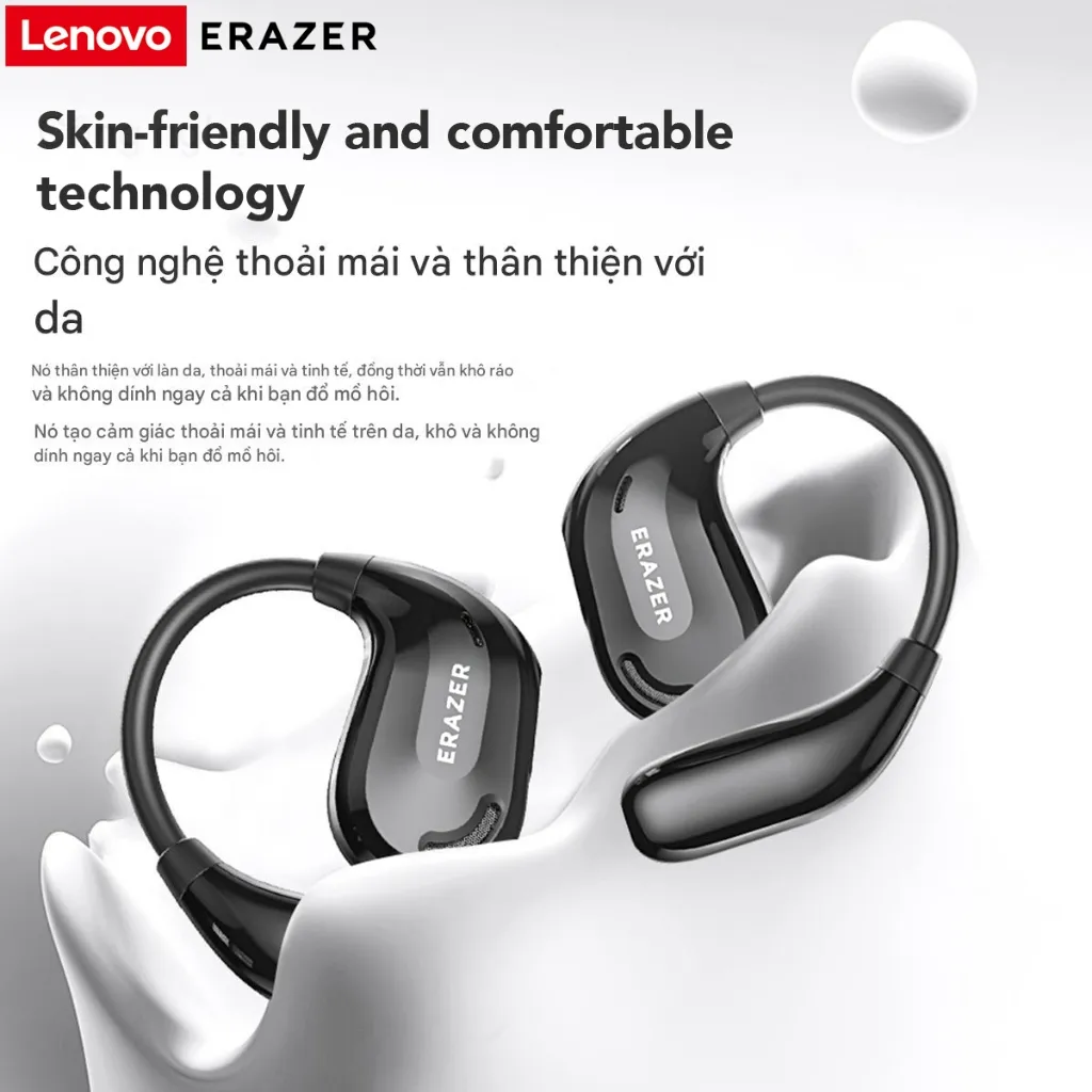 Ảnh Lenovo ERAZER XT66 PRO Tai nghe không dây Tai nghe Bluetooth 5.4 có màn hình cảm ứng LED Tai nghe doanh nghiệp có Mic chống nước IPX5 3