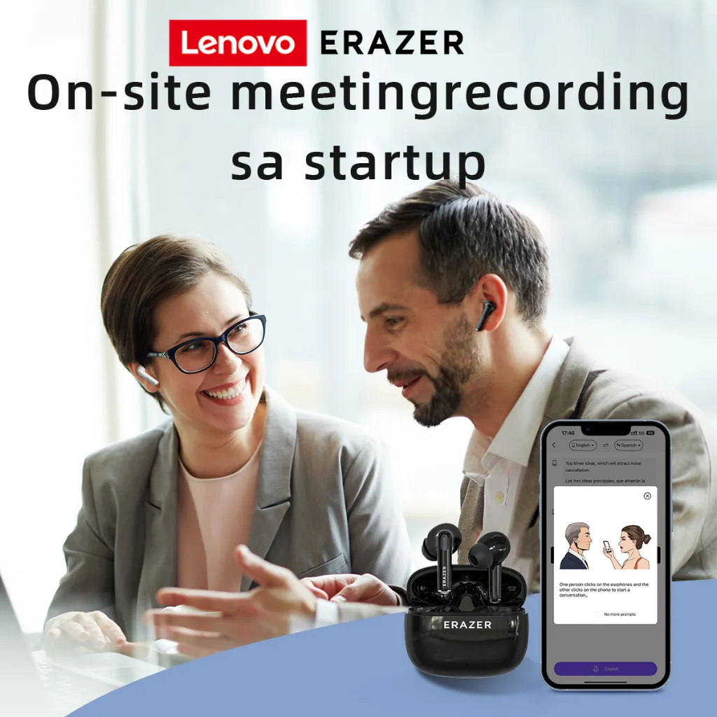 Ảnh Lenovo ERAZER XT69 Pro AI Dịch Tai nghe Bluetooth AI 5.4 Nhiễu Nhiệt Tai nghe không dây Tai nghe không dây Cao độ Trò chơi độ trễ thấp Tai nghe 2