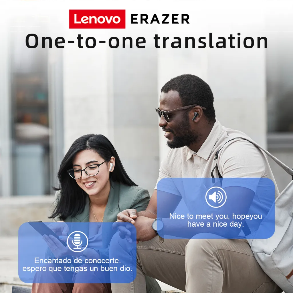Ảnh Lenovo ERAZER XT69 Pro AI Dịch Tai nghe Bluetooth AI 5.4 Nhiễu Nhiệt Tai nghe không dây Tai nghe không dây Cao độ Trò chơi độ trễ thấp Tai nghe 3