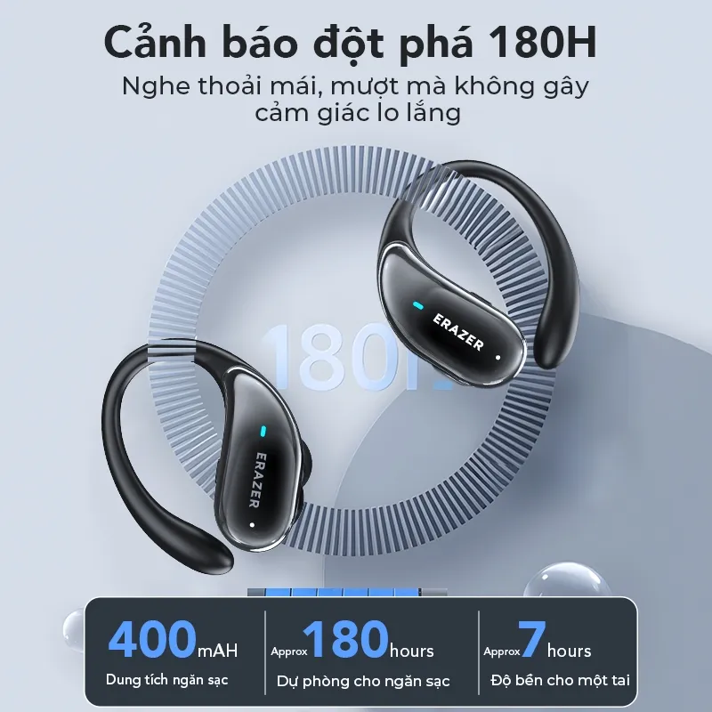 Ảnh Lenovo ERAZER XT80 Pro Tai nghe dịch AI Tai nghe Bluetooth 5.4 ANC Chức năng giảm tiếng ồn tự động Tai nghe thể thao HIFI Trò chơi âm nhạc Độ trễ thấp tai nghe không dây 3