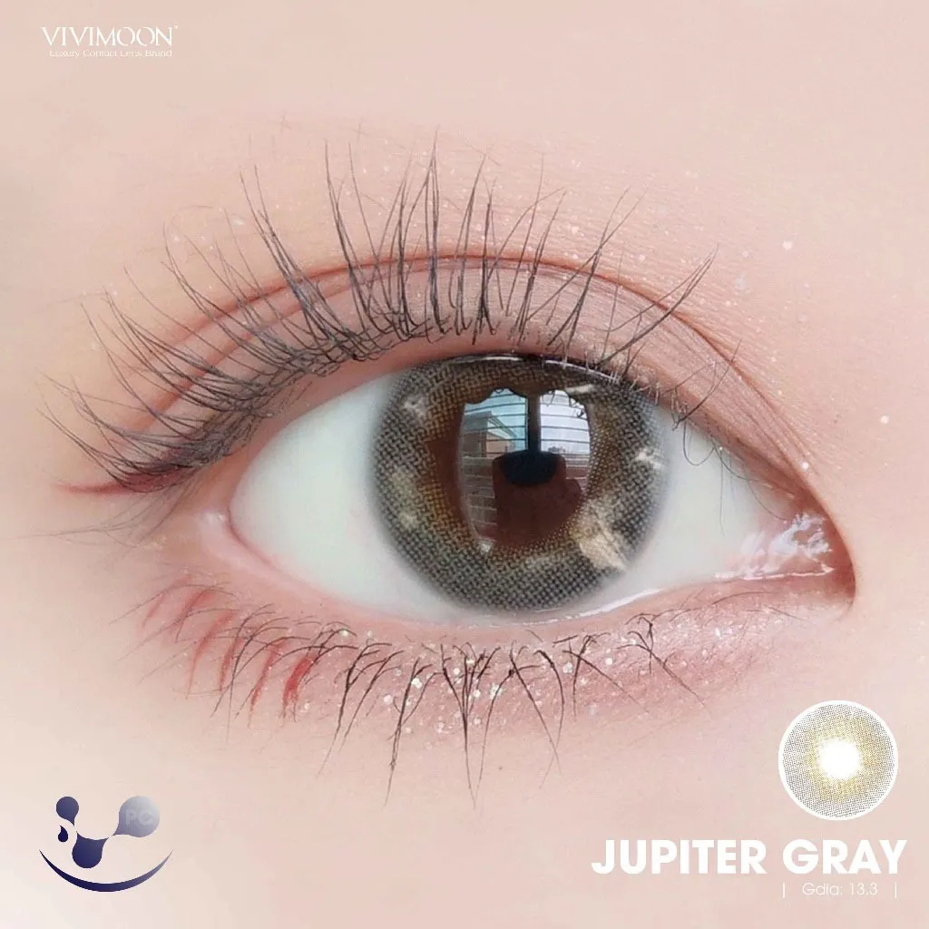 Ảnh Lens khóa ẩm cận 1 ngày Jupiter Gray VIVIMOON màu xám pha ánh vàng (Giá 01 chiếc) 2