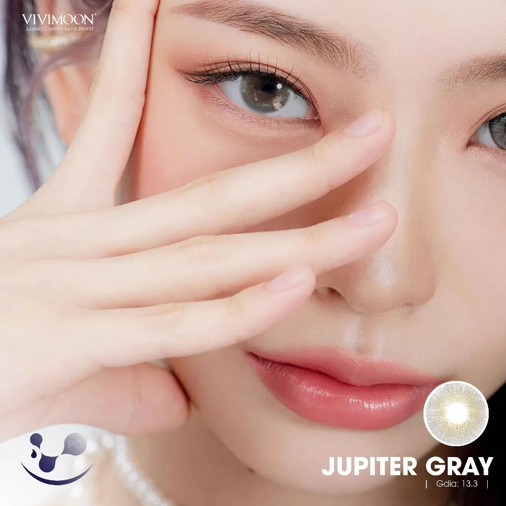 Ảnh Lens khóa ẩm cận 1 ngày Jupiter Gray VIVIMOON màu xám pha ánh vàng (Giá 01 chiếc) 3