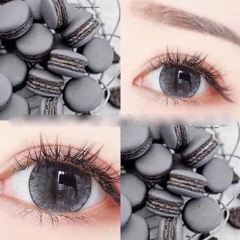 Ảnh Lens mắt mèo- Lens xám vân đá -Kính áp tròng Sky Lens -Shimmer Gray 0-6 Độ-Made in Korea Chính Hãng Dia14.50 1